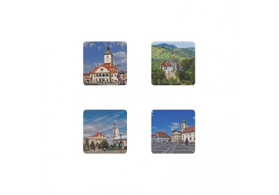 Suporturi pahare România set 4 bucăţi Suporturi pahare România set 4 bucăţi
